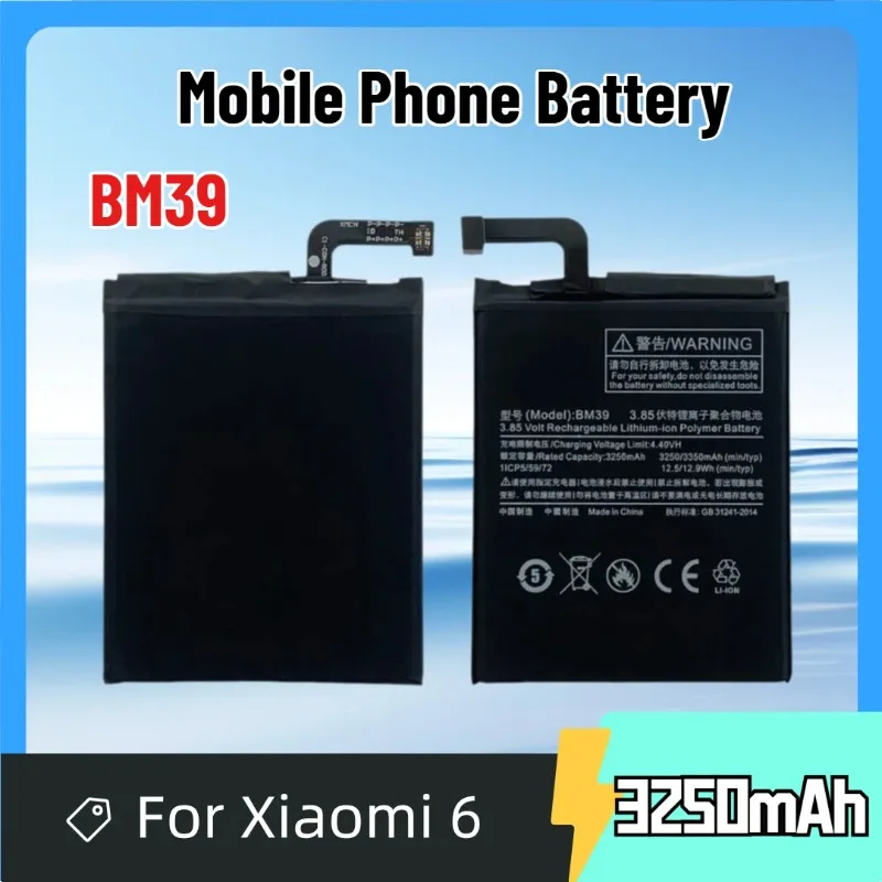 

BM39 3.85V 3250mAh Mobile Phone Battery for Xiaomi 6
