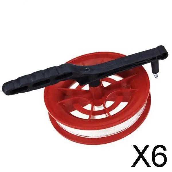 

4-6pack New Fire Wheel Kite Winder Tool Reel Handle with 100M Twisted String