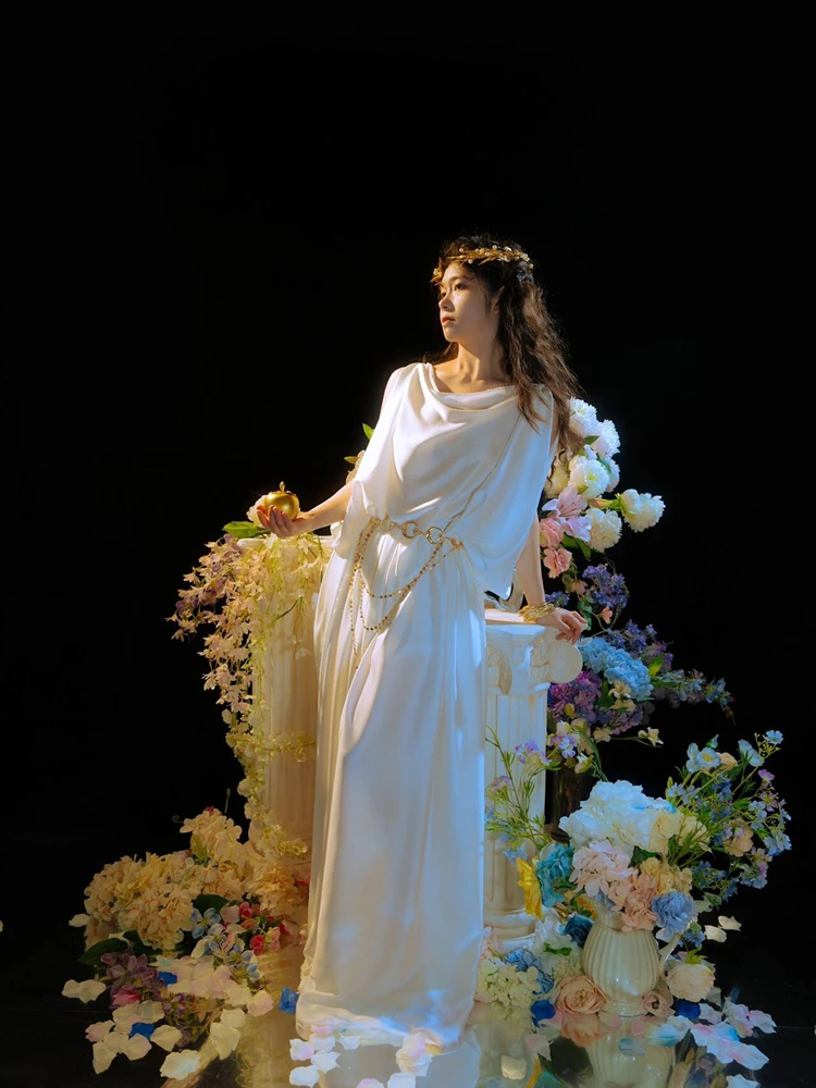 

Retro Atmosphere Oil Painting Style Dress Photography Studio Personal Goddess Photo Private Photography Costume Women's Clothing