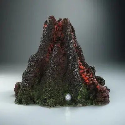 

1Pcs Safe Non-Toxic Resin Volcano Adornment for Fish Tank Underwater Decor Creative Aquarium Landscape Decor Resin Volcano