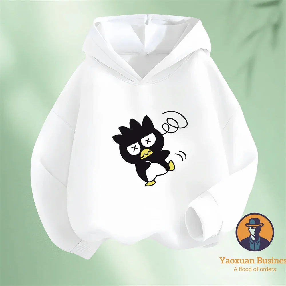 

2-14Y Thick Warm Autumn Winter Casual 2-14Y Pure Cotton Hoodie BADBADTZ MARU Animation Print