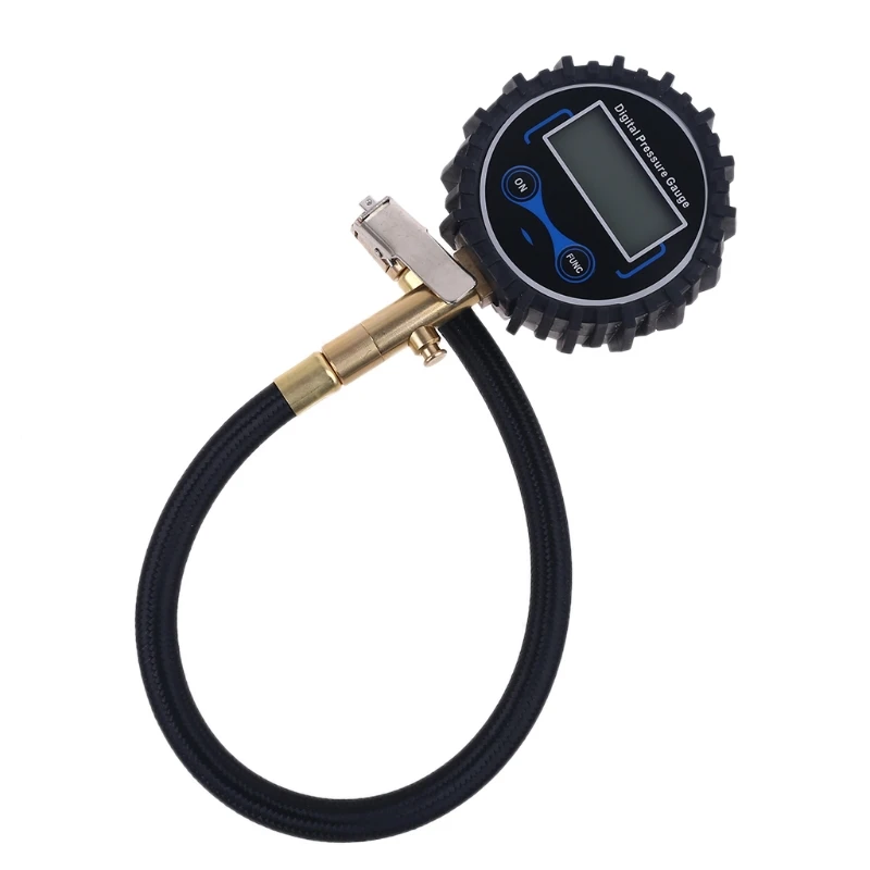 Air Hose Clip Gauge Tire Pressure Manometer High Precision Tire Pressure Gauge Digital Display Repair Tool for Car Auto