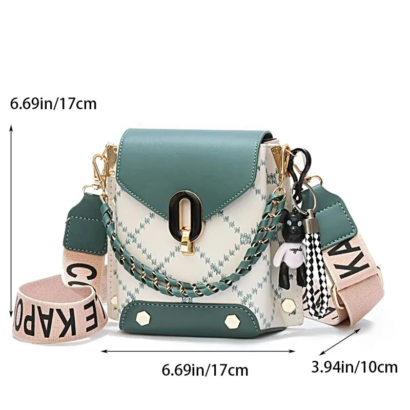 Women\'s Bag Chain Leather Diamond Lattice Daily Commuter Crossbody Bag For Women Shoulder Bag Shopping