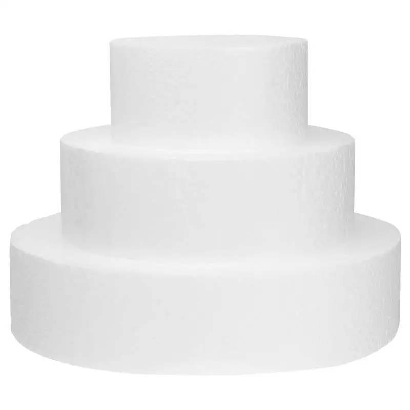 

Cake Foam Dummies Round Fake Molds Polystyrene Set Practice Rounds Decorating Wedding Model Baking Display Shapes Pan Mold