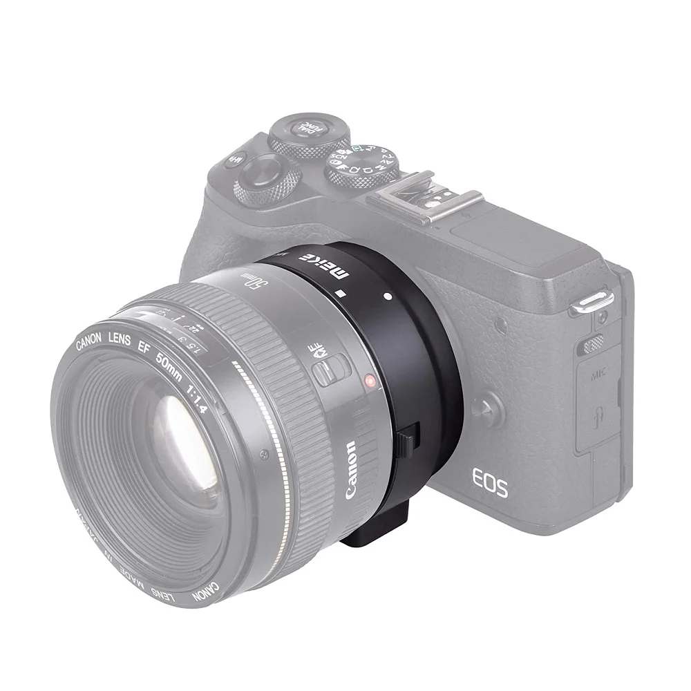 Meike MK-C-AF4 Auto Focus Lens Adapter Ring for Canon EF EF-S Lens to Canon EF-M Mount EOS M100 M50 M2 M3 M10 M6 M5 M50II M6II view 6