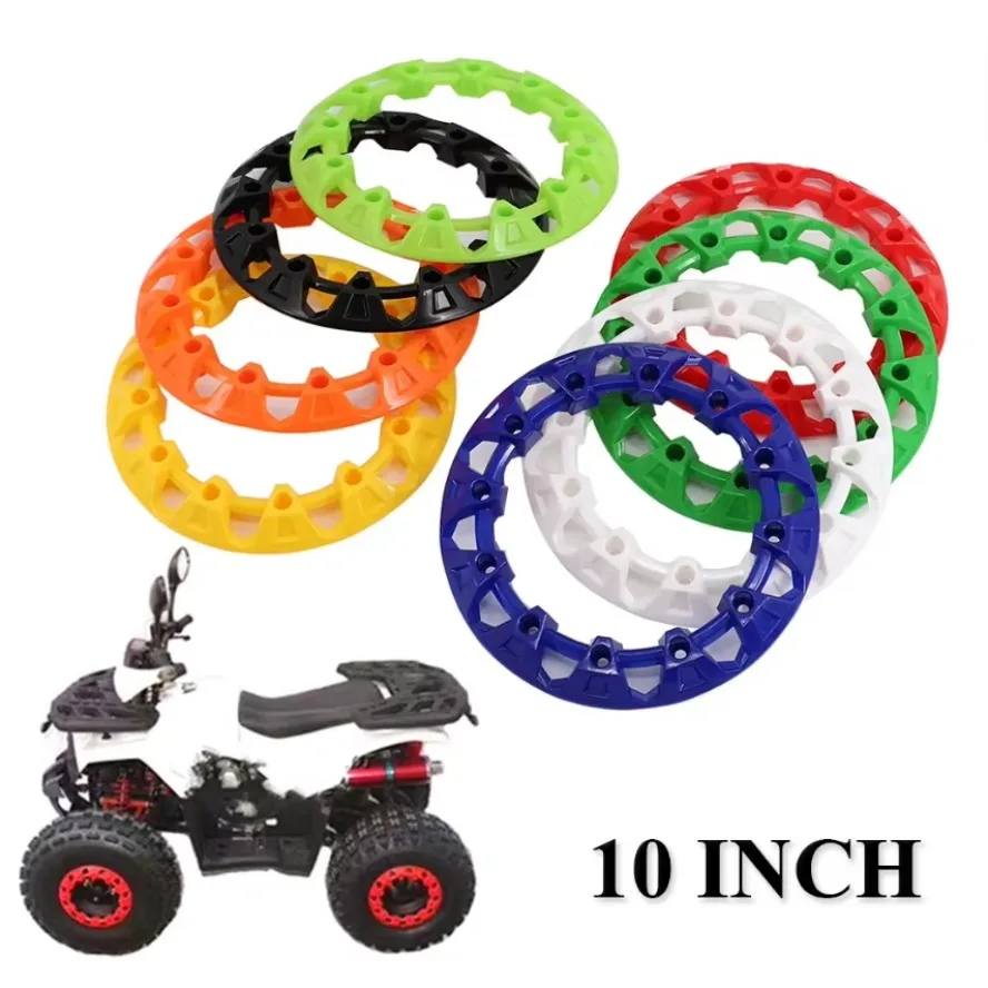 1Pcs 10-inch ATV Wheel Trim Hub Protection Decor Rim Cap Universal Vehicle All Terrain Wheel Plastic Cover Fit For 10 inch Tires