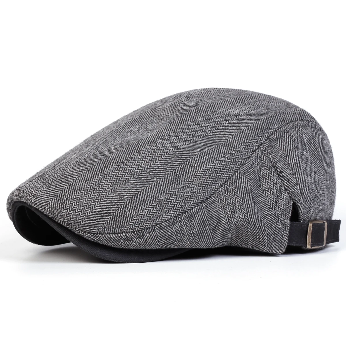 Men Retro Herringbone Grid Newsboy Caps British Painters Hats Spring and Autumn Adjustable Flat Cap Hip Hop Berets