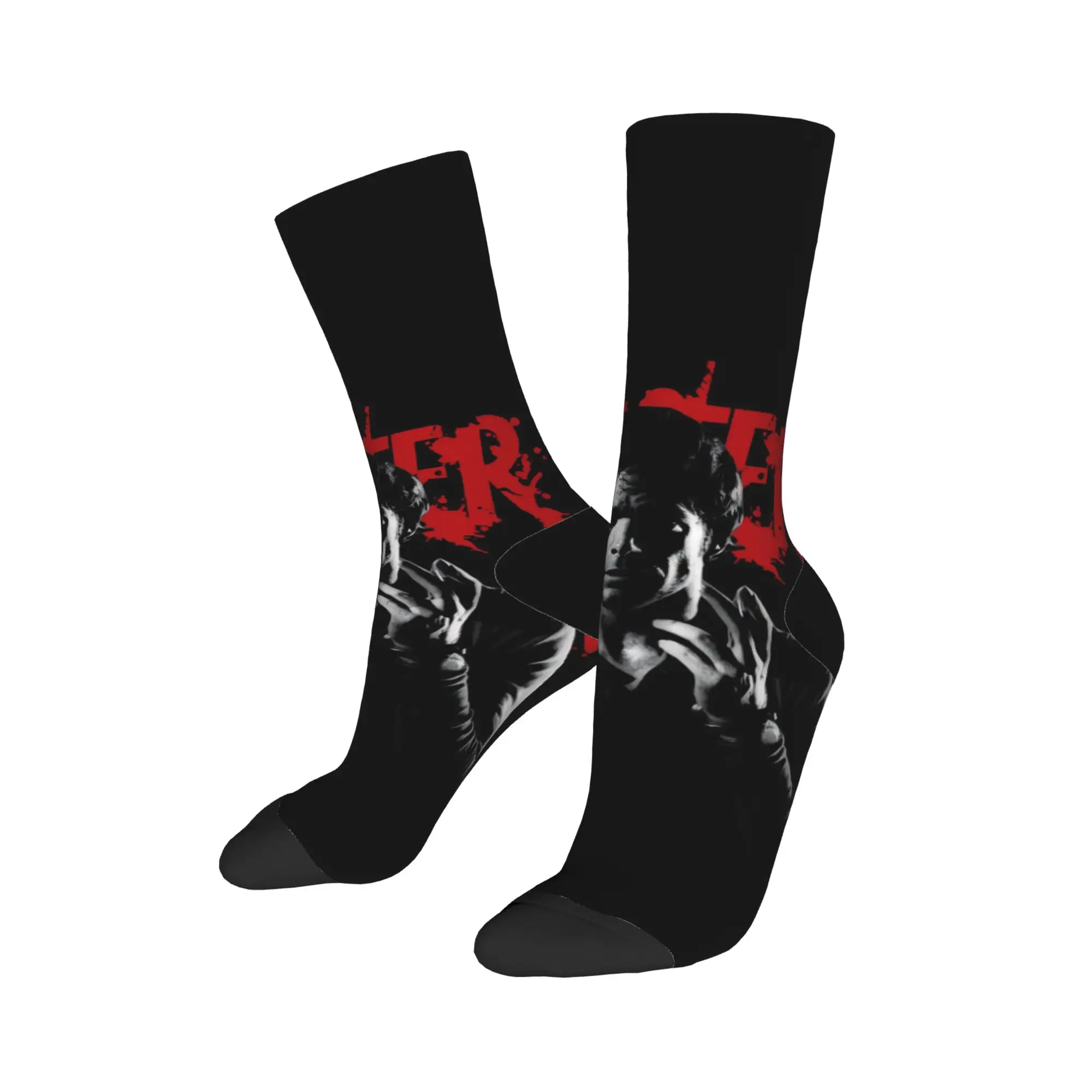 جوارب Dexter Morgan جوارب جرافيك على الطراز القوطي جوارب شتوية غير قابلة للانزلاق للرجال جوارب للجري قابلة للتنفس #3