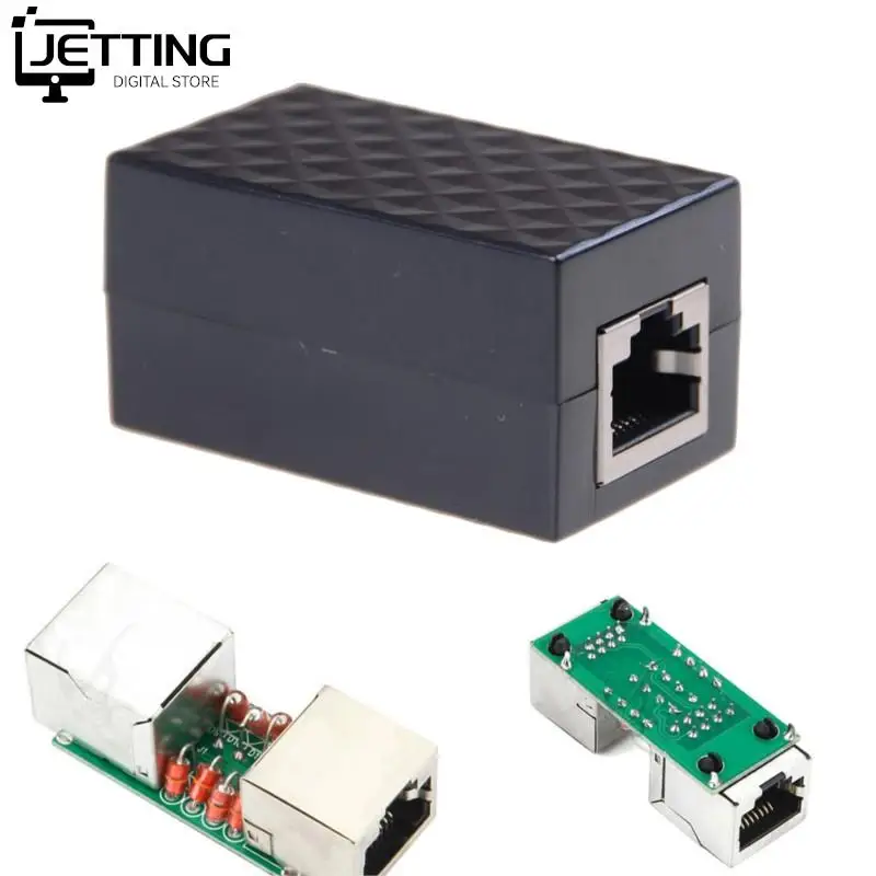 RJ45 LAN Adapter Ethernet RJ-45 Lightning Surge Protection Device Ethernet Network Protect Device Arrester Surge Protector