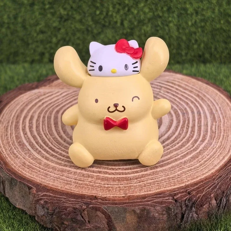 أنيمي الشكل سانريو مرحبا كيتي سينامورول بوم بورين Pochacco Kt قبعة Kawaii نموذج صندوق أعمى اللعب جمع الحلي الاطفال هدية