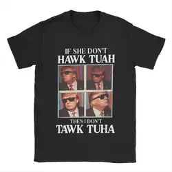 2024 Hawk Tuah Tush Men's T Shirts Donald Trump Funny Joke Vintage Tee Shirt Short Sleeve Round Collar T-Shirt Pure Cotton Gift