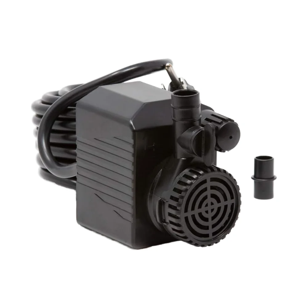 

Spaces Places M290AS 290 GPH Diaphragm Automatic Shut-Off Pump For Waterfalls Gardens Koi Ponds Other Water Features Black