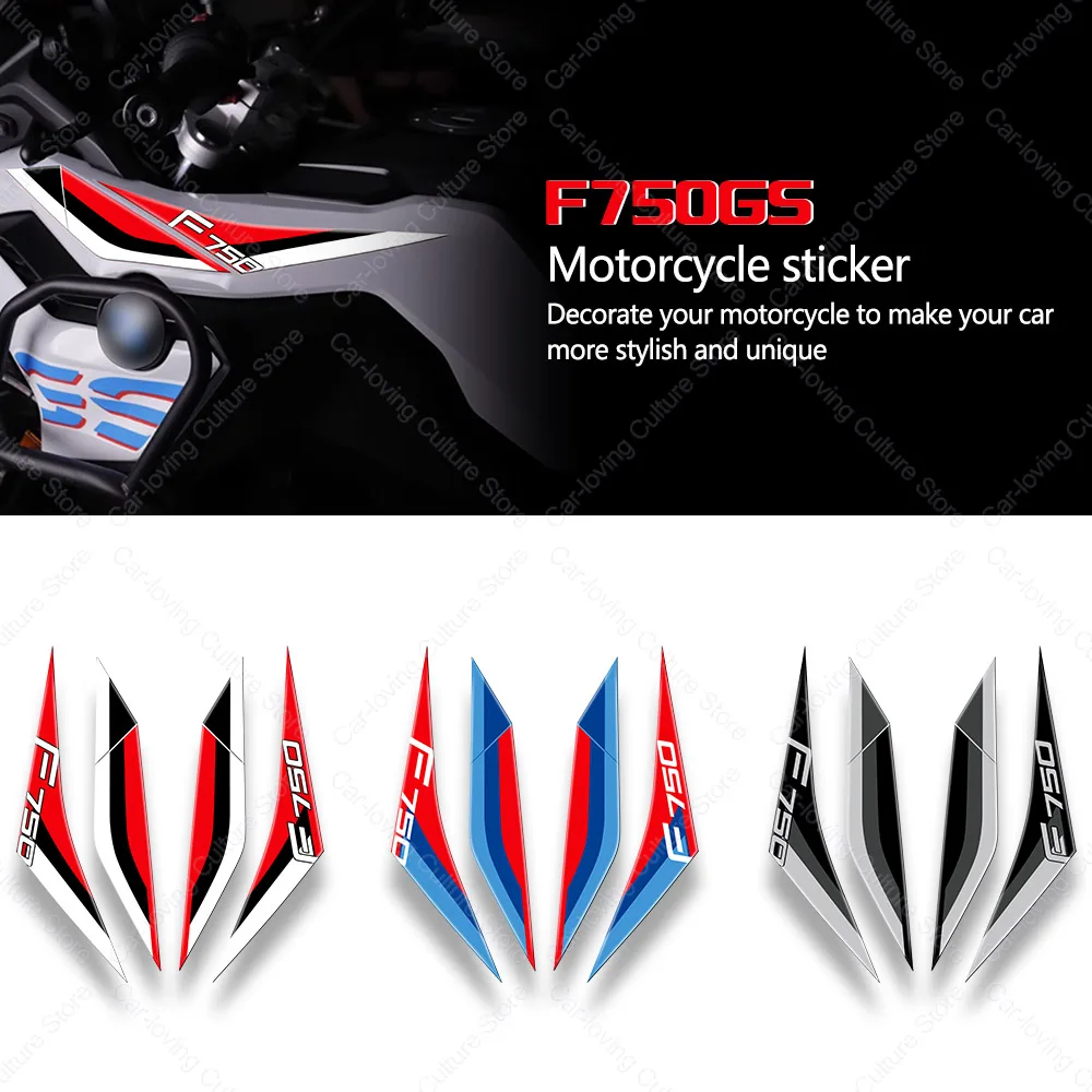 

Motorcycle Accessories 3D Gel Front Mouth On Both Sides Decal Stickers 3D Epoxy Resin Waterproof Sticker For F750GS