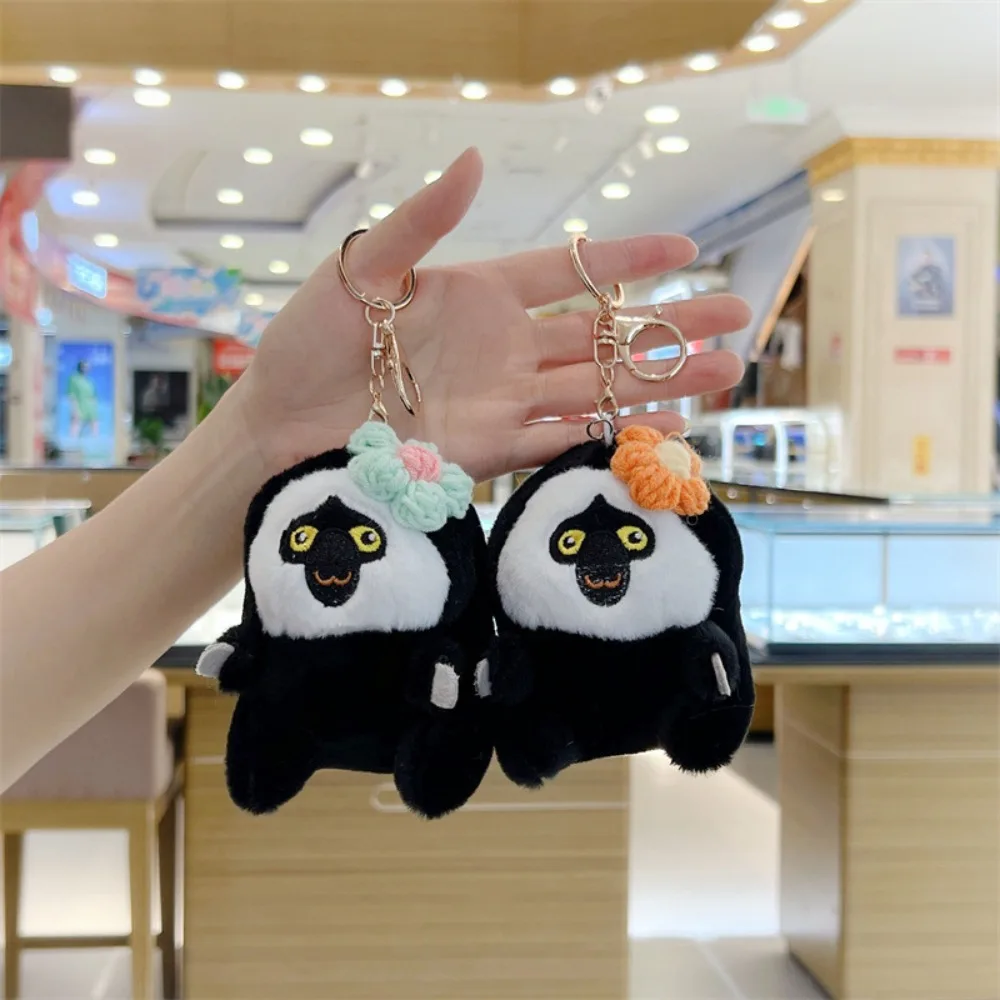 سلسلة مفاتيح قرد كرتونية إبداعية ، حلقات مفاتيح رائعة ، لعبة دمية ناعمة من القطيفة ، ديكور لطيف ، قلادة حقيبة ظهر