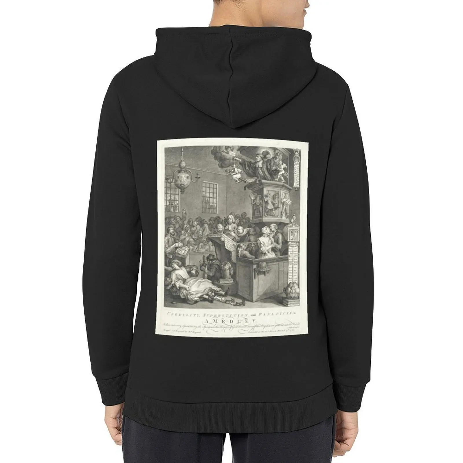 

Credulity, Superstition and Fanaticism, A Medley - William Hogarth (1697-1764) - engraving Hoodie men clothing oversized hoodie