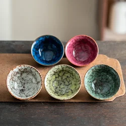 Ceramic Tea Cup Porcelain Kung Fu Kiln Pottery Kitchen Supplies Coffeeware Pottery Teaware Cups Tea Mugs Cup Household Drinkware
