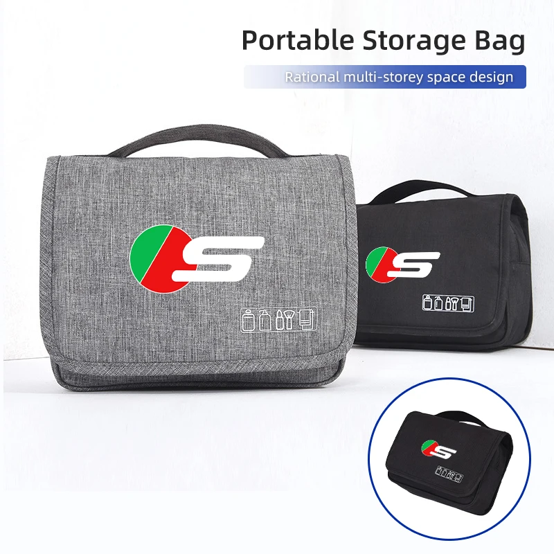 

Car LOGO Portable Toiletry Washbag Waterproof Travel Women Cosmetic Storage Bag For Jaguar XF XJ XFR XKR S-Type F-Type X-Type F-
