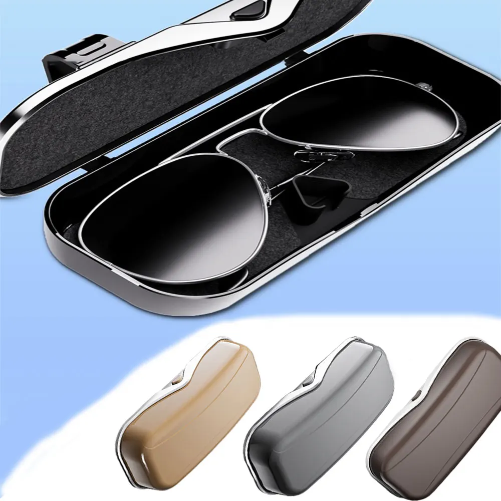 Sonnenbrillenhalter für Autovizier, Auto-Brillen, Sonnenblende, Organizer, Etui, universelles Fahrzeugvisier, Zubehör, Brillenschutz