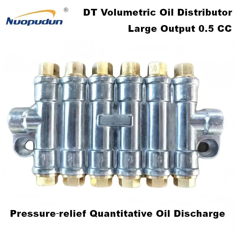Volumetric Lubricant Distributor Block 2‑6 Ways, Fit 4mm OD Oil Tube, Quantitative Oil Grease Separator Valve for Automatic CNC