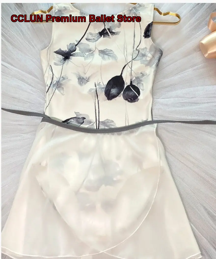 Women's Ballet Leotard Floral Body Suit Yoga Gymnastics Classical Training