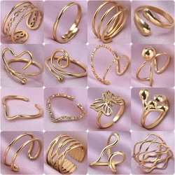 5pcs/lot Stainless Steel Lovely Butterfly Rings Geometric Simple Adjustable Knuckle Rings Jewelry Glamour For  Women Girls Charm