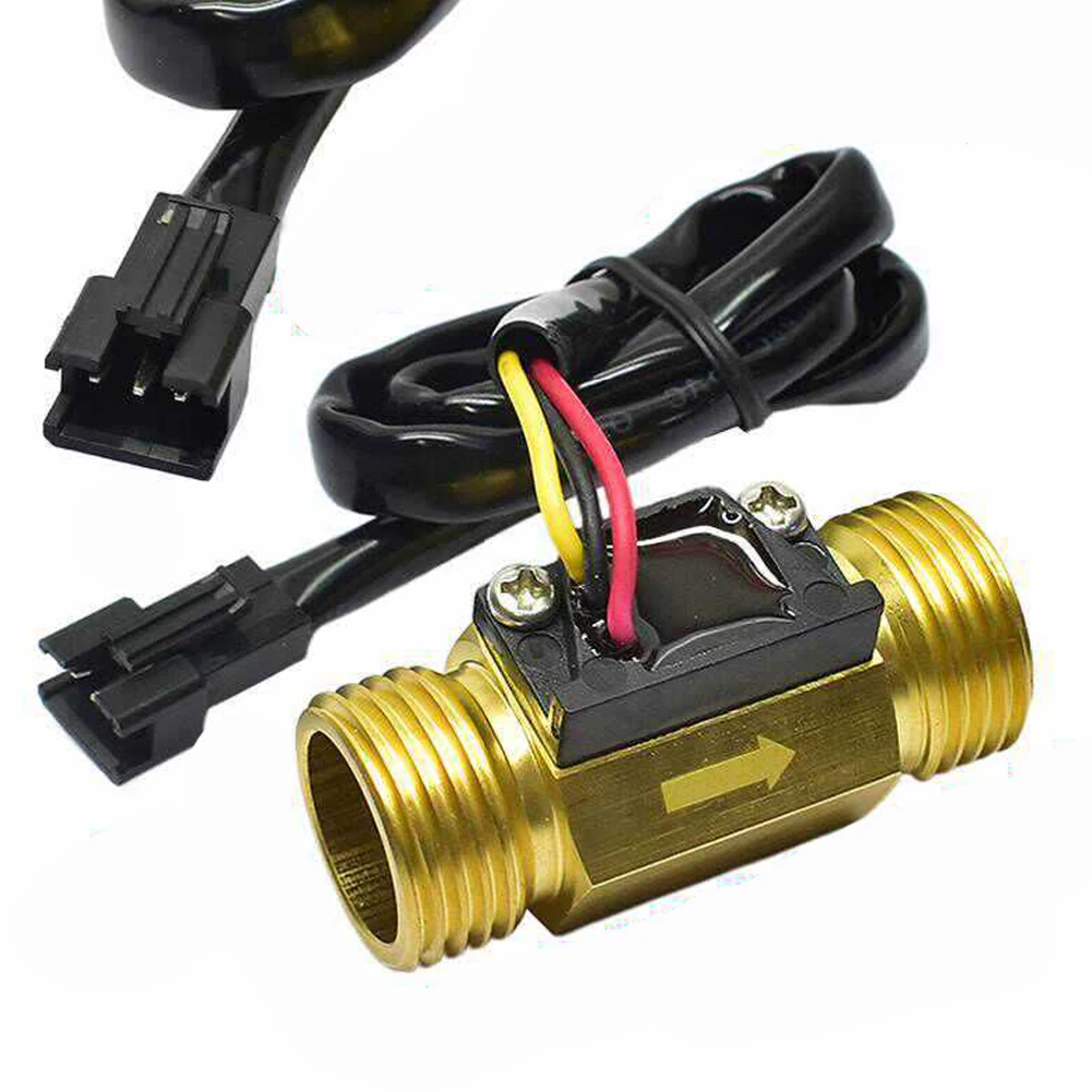 G1/2 Inch Hall Effect Water Flow Sensor Switch Flow Meter Counter Sensor Meter Hall Turbine Flow Brass Flow Sensor