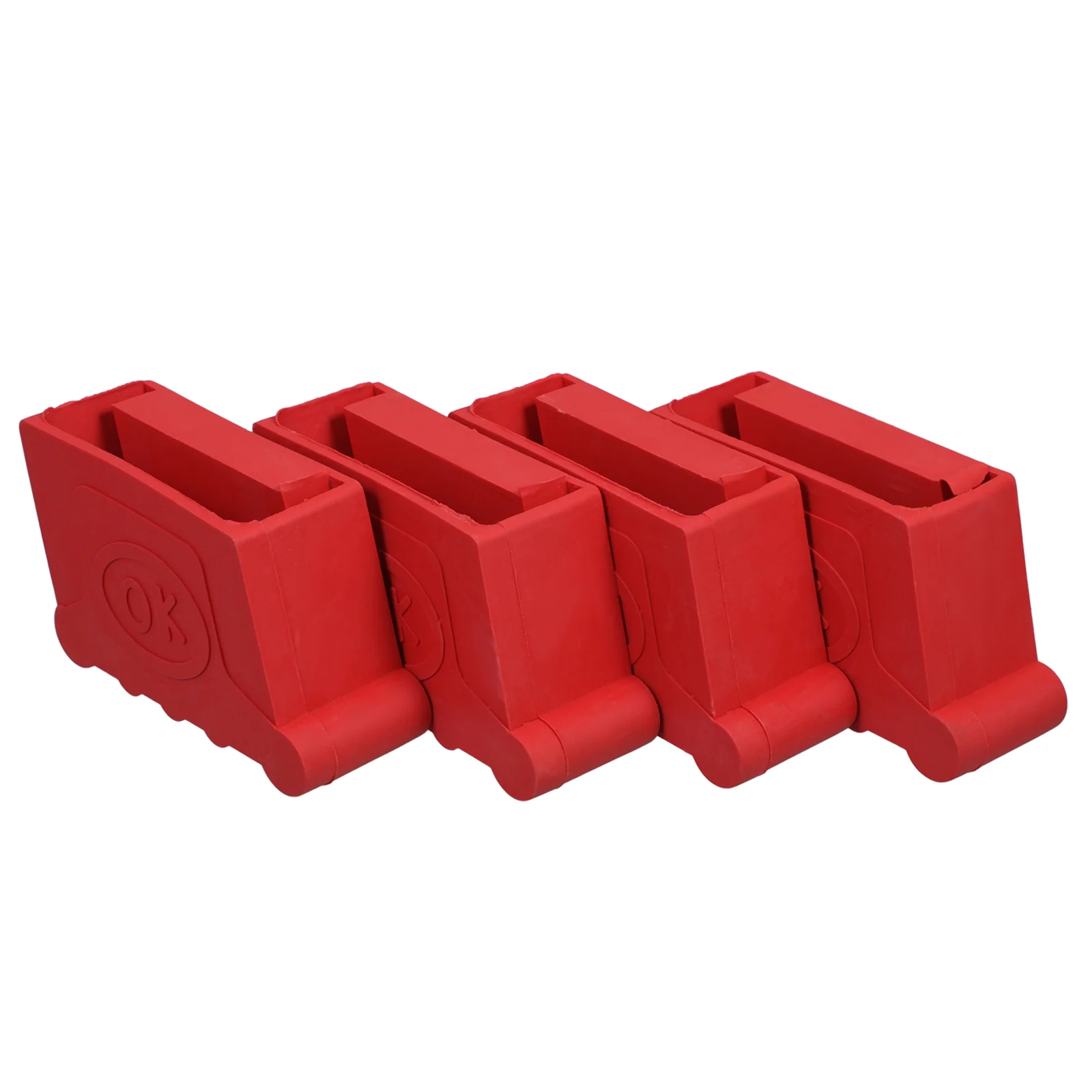 4 Pcs Ladder Feet Ladders for Home Protective Covers Accessories Pedal Red Rubber Foot