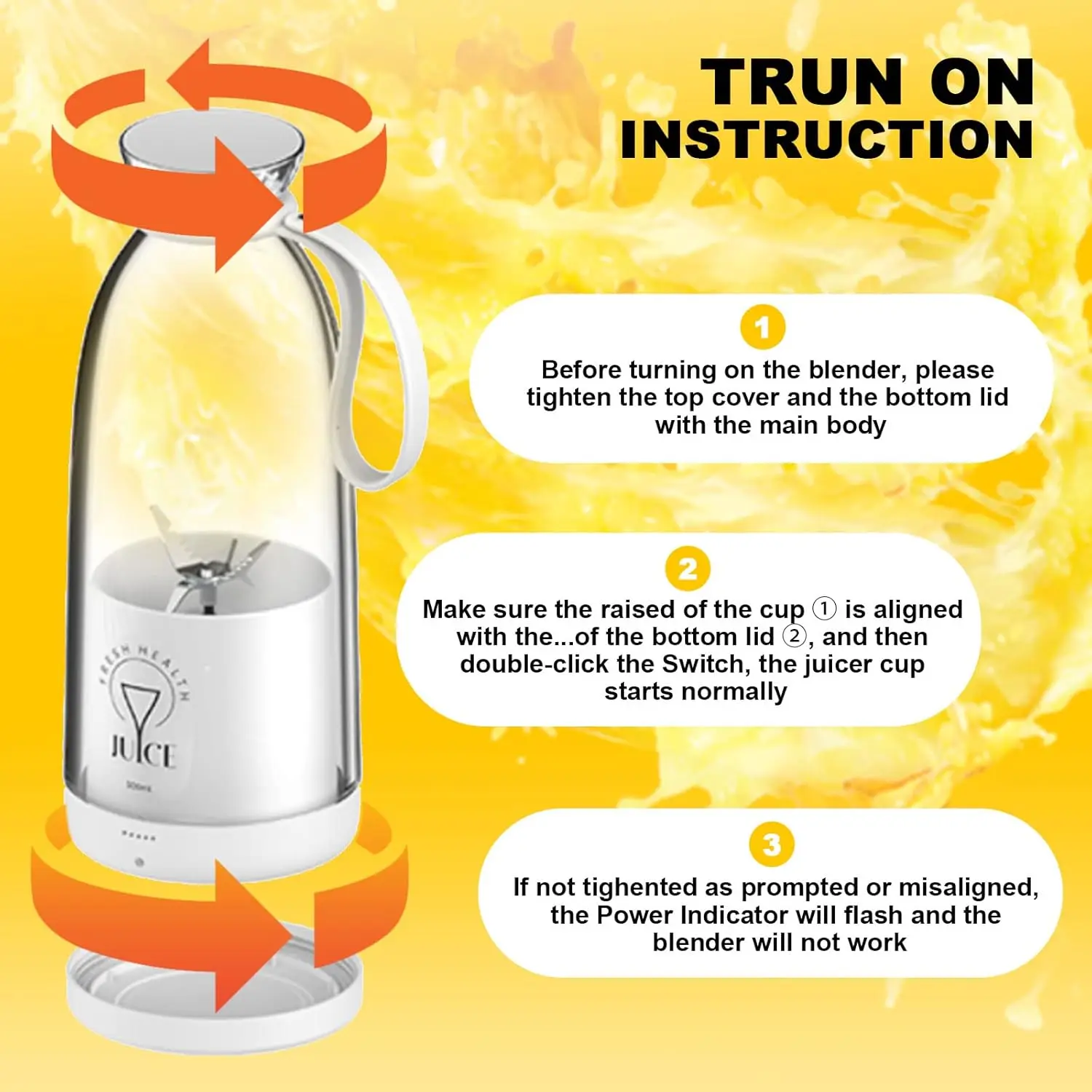 เครื่องปั่นแบบพกพา, เครื่องปั่นส่วนตัวขนาด 500 มล. สําหรับปั่นและสมูทตี้, เครื่องปั่นขนาดส่วนบุคคล, ถ้วยคั้นน้ําผลไม้ผักผลไม้เดินทาง, USB