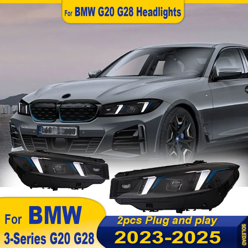 

Car for BMW 3 Series G20 LED Headlight Projector 2019-2025 G28 HeadLamp 320i 325i 330i L335i DRL Signal Auto Accessories 2PCS