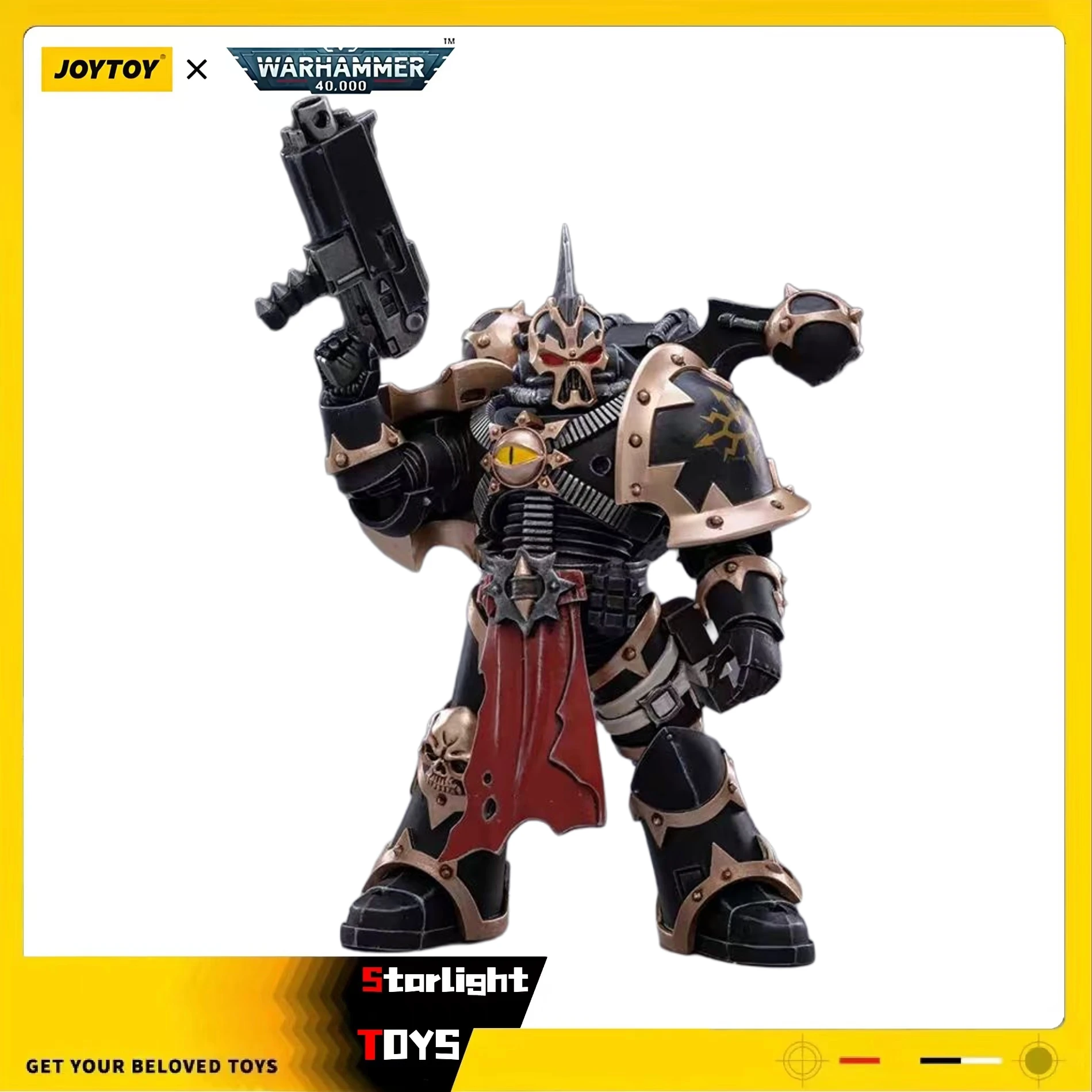 

JOYTOY 1/18 Action Figure Warhammer 40K Chaos Space Marines Black Legion Unicorn Warrior Model Toy Gift