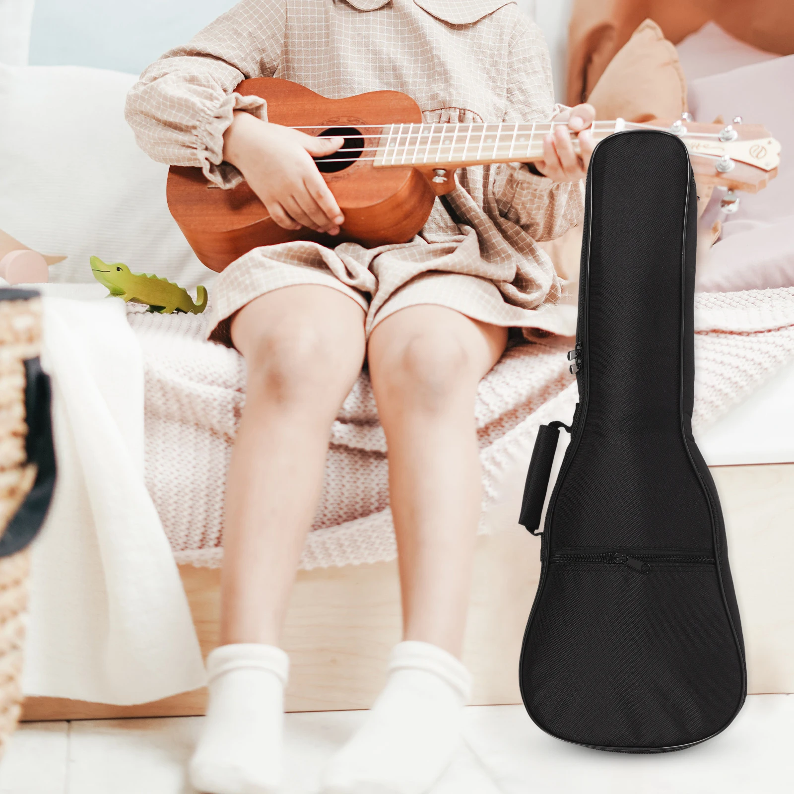 

Ukulele Gig Bag Kids Guitar Case Soprano Storage Pouch Waterproof Practical Oxford Cloth Child Carrying Backpack