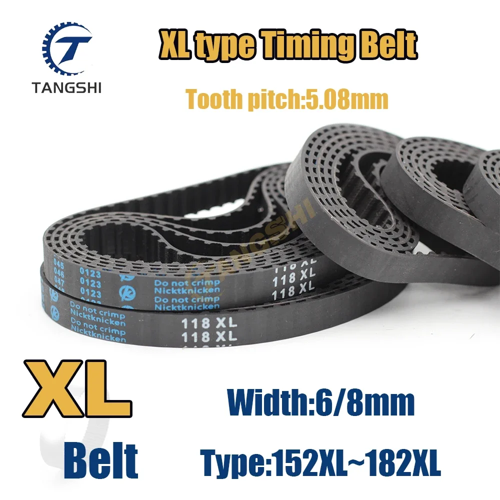 Tipo cinghia dentata XL: 152XL 154XL 156XL 158XL 160XL 162XL 164XL 166XL 168XL 170XL 172XL 174XL 176XL 178XL 180XL 182XL Larghezza 6/8mm