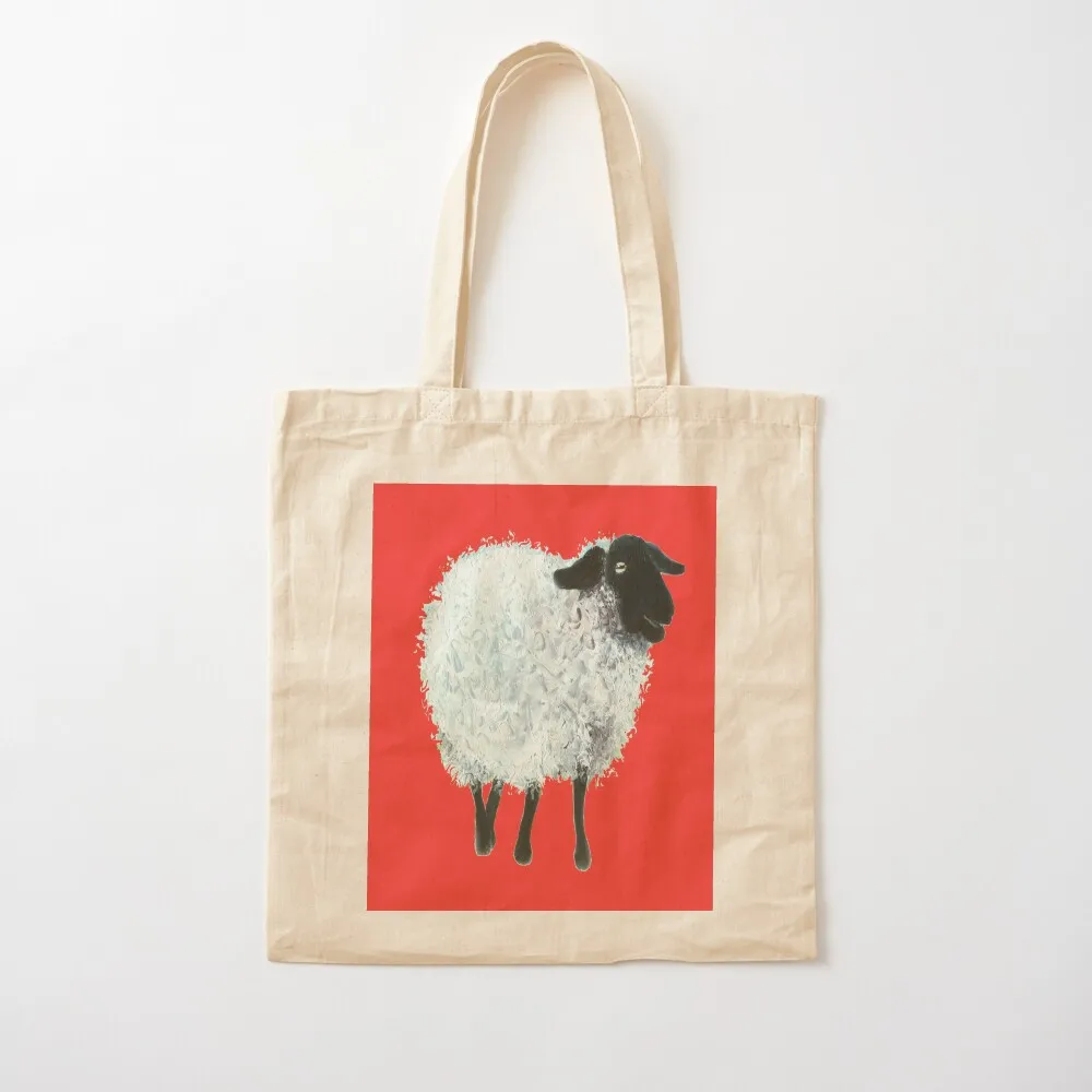 Suffolk sheep painting Tote Bag tote custom canvas Handbags men