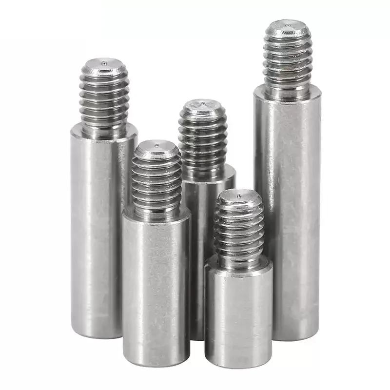 M8 M10*L+12/15mm 304 Stainless Steel Threaded Pillar Round Spacing Screw Single Head Column Length: 15-100 mm