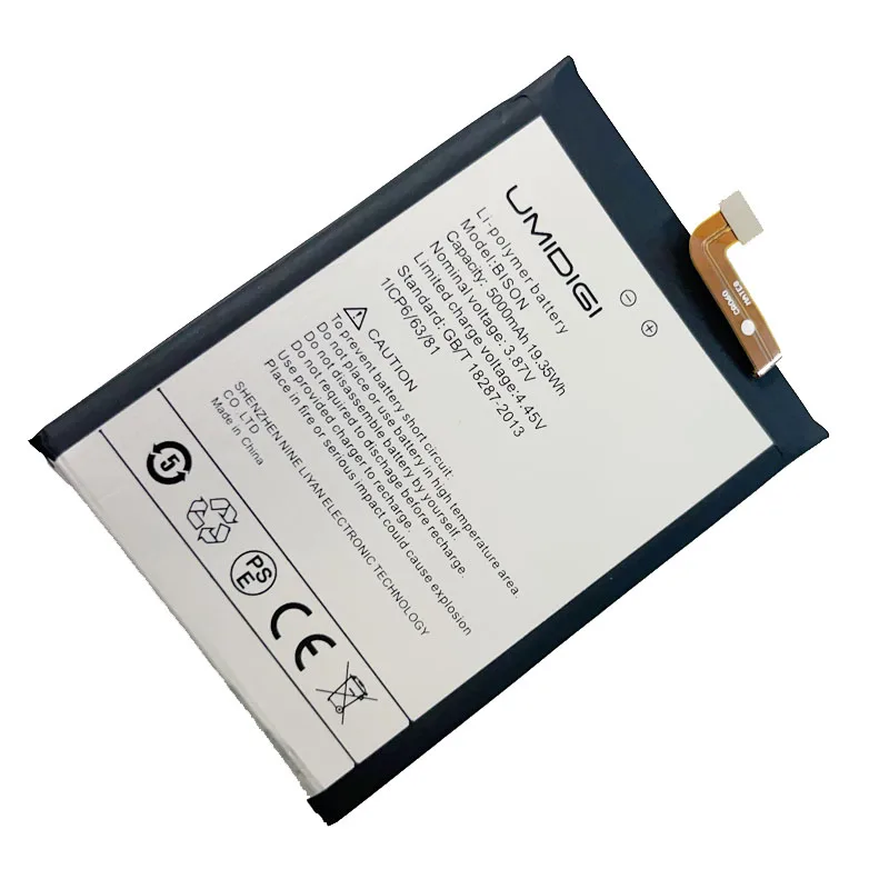 Roson for UMIDIGI BISON Battery 5000mAh 100% New Replacement Parts Phone Accessory Accumulators With Tools