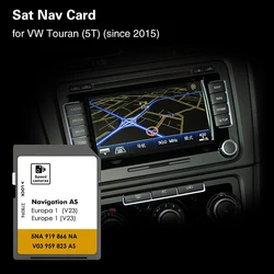 for VW Touran 5T from 2015 Map Version 2026 AS V23 Navigation SD GPS 32GB Card Finland Netherlands Car Sat Nav