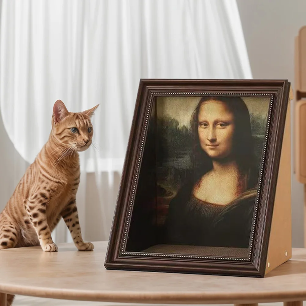 

Мона Лиза кошачье гнездо картина маслом кошачья кровать многофункциональная художественная рамка кошачий домик спальная кровать для домашних кошек