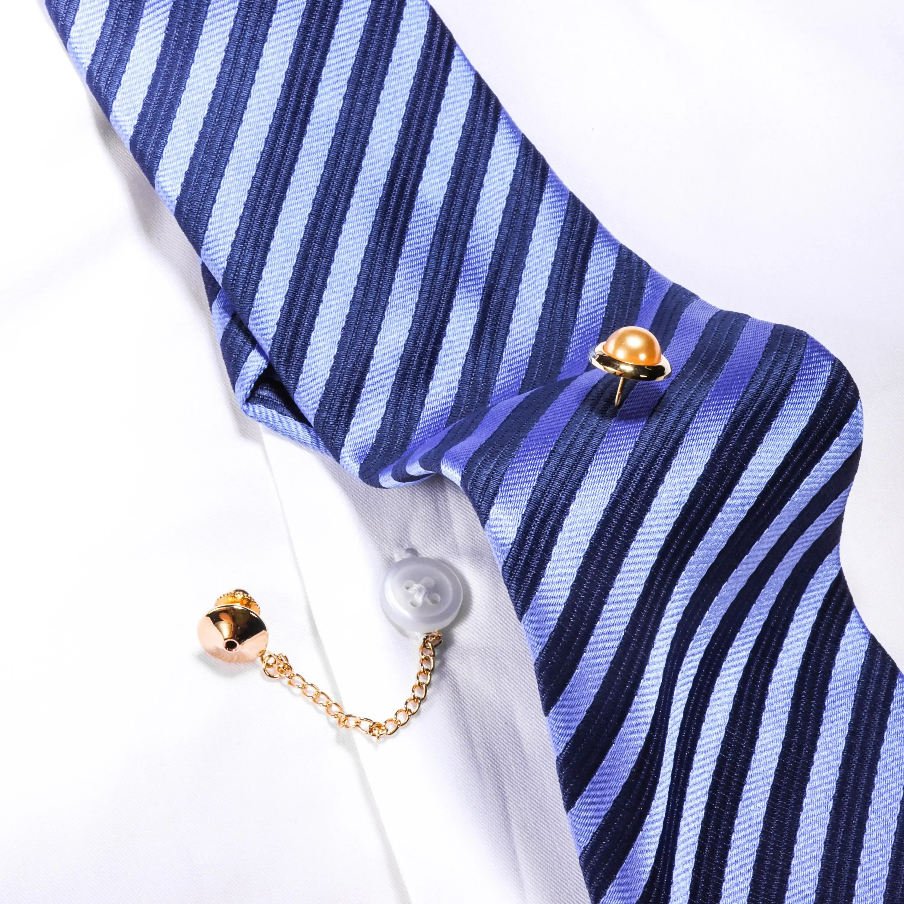 Luxury Pearl Tie Tack for Men,Men's Tie Pin Necktie Pins Lapel Pin for Wedding Birthday Anniversary Party