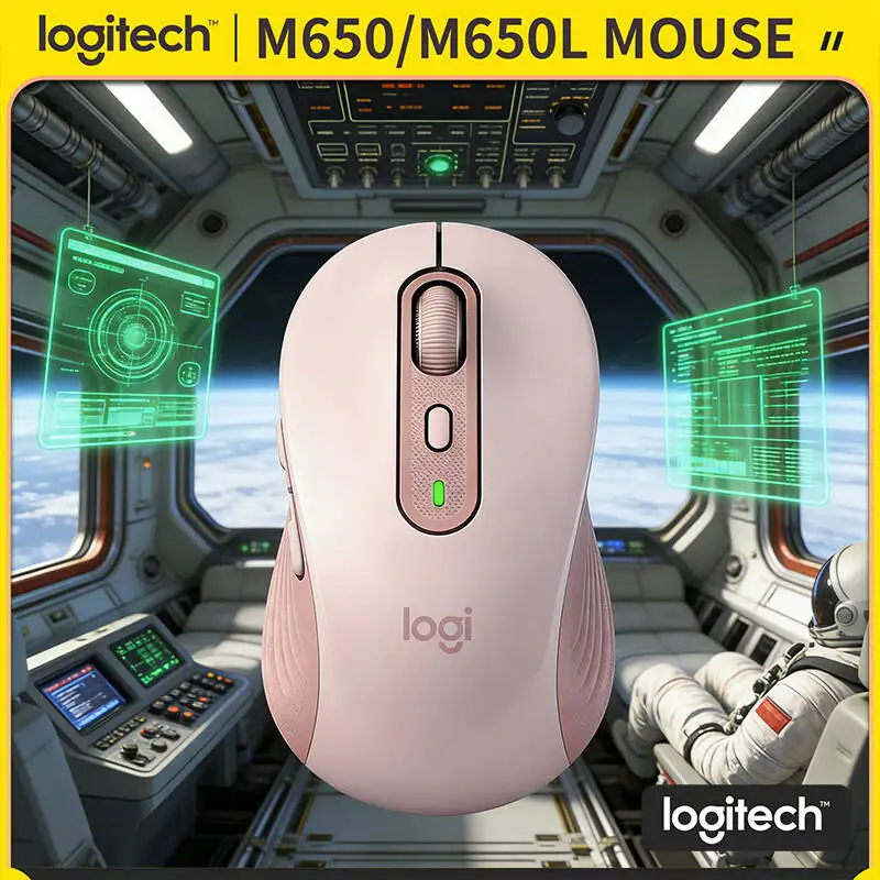 

Logitech M650/M650L Signature Wireless Mouse - Recycled Plastic Body, 5 Custom Buttons, 10m Range, 20-Month Bluetooth Battery