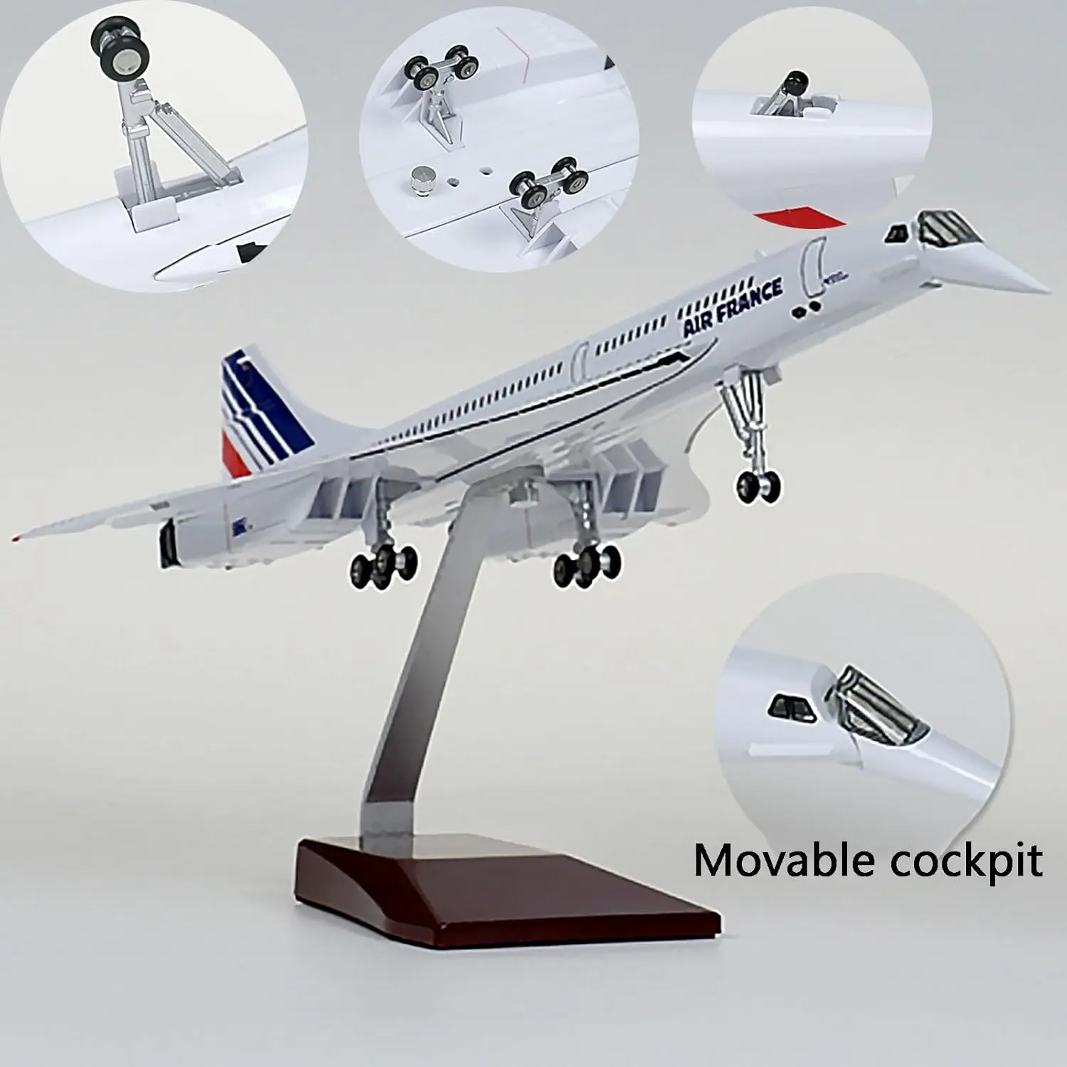 50CM 1:125 Scale Plane Concorde Air France British Airline Air