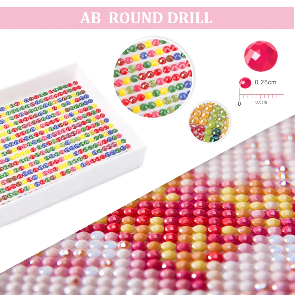 AB Full Square Diamond Painting Flower New Collection 2022 Cross Stitch Kits Diamond Embroidery Lilac Daisy Mosaic Wall Art