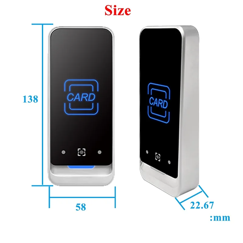 防水金属ケース付きドアシステム,頑丈,IDスレーブリーダー,RFIDカードアクセス制御,カードリーダー,qr wiegand rs485,125KHz