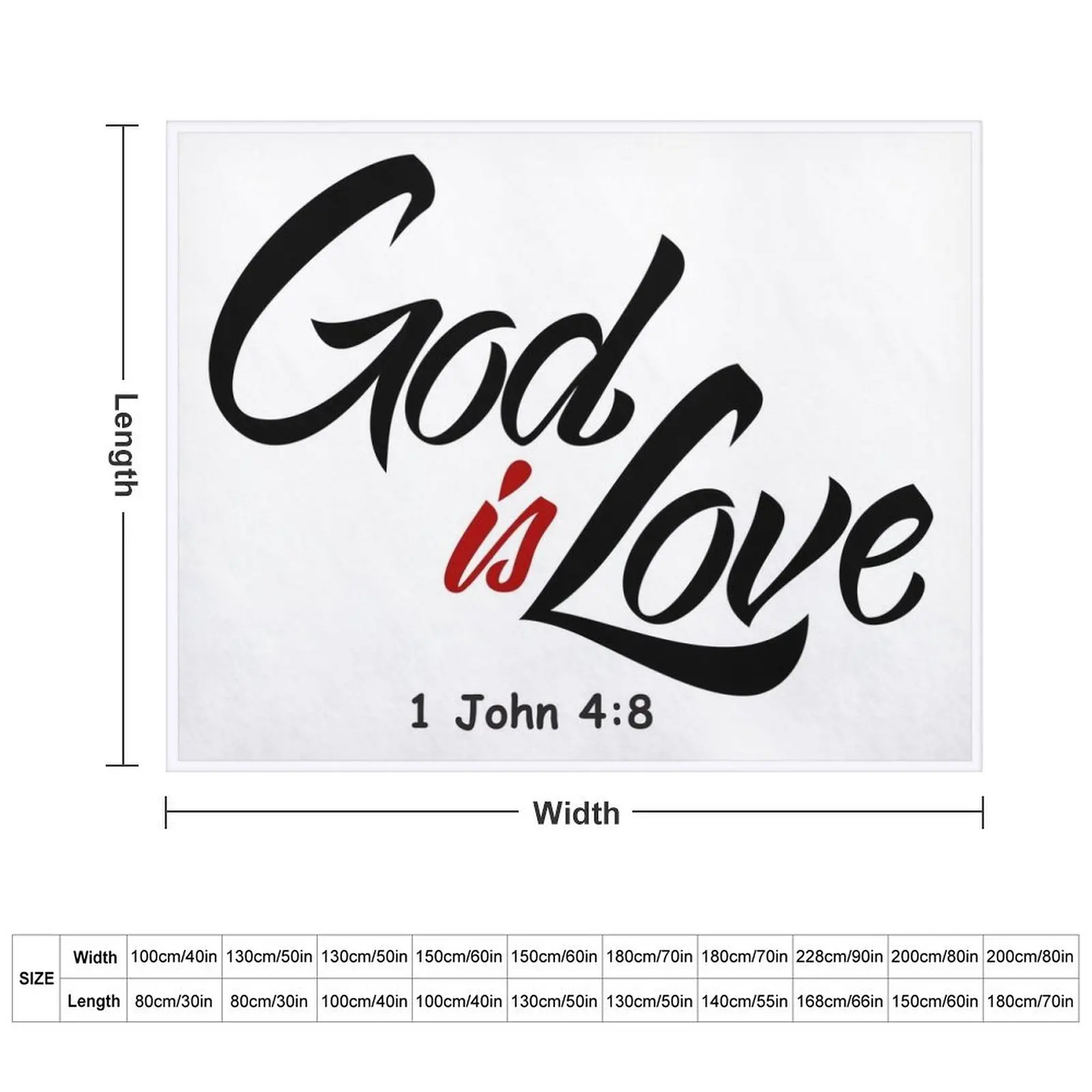 God Is Love 1 John 4:8 Throw Blanket Luxury Designer Luxury St Blankets For Sofas anime Blankets