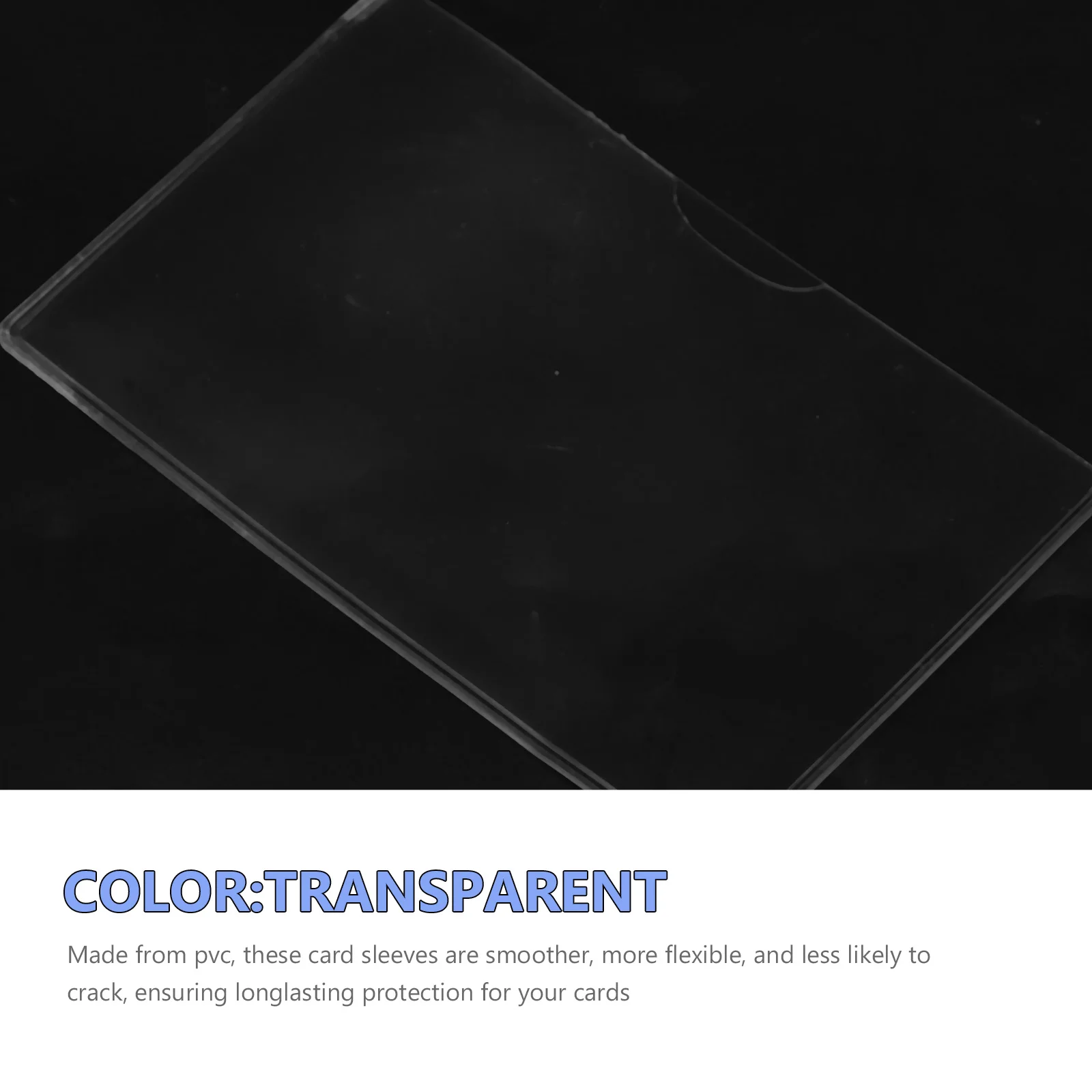 20Pcs Clear Plastic Card Sleeves PVC Credit Business Social Security Card Protectors High Transparency Easy Use