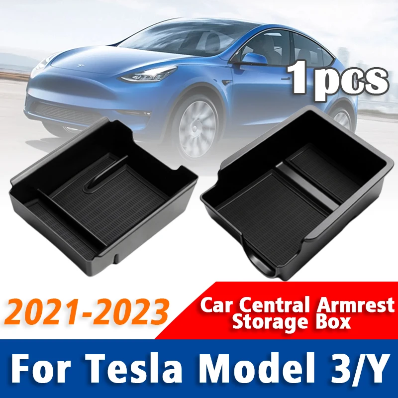 

1Pcs Armrest Storage Box Tray Car Interior Styling Decoration Accessories For Tesla Model 3 Y 2021 2022 2023 Stowing Tidying