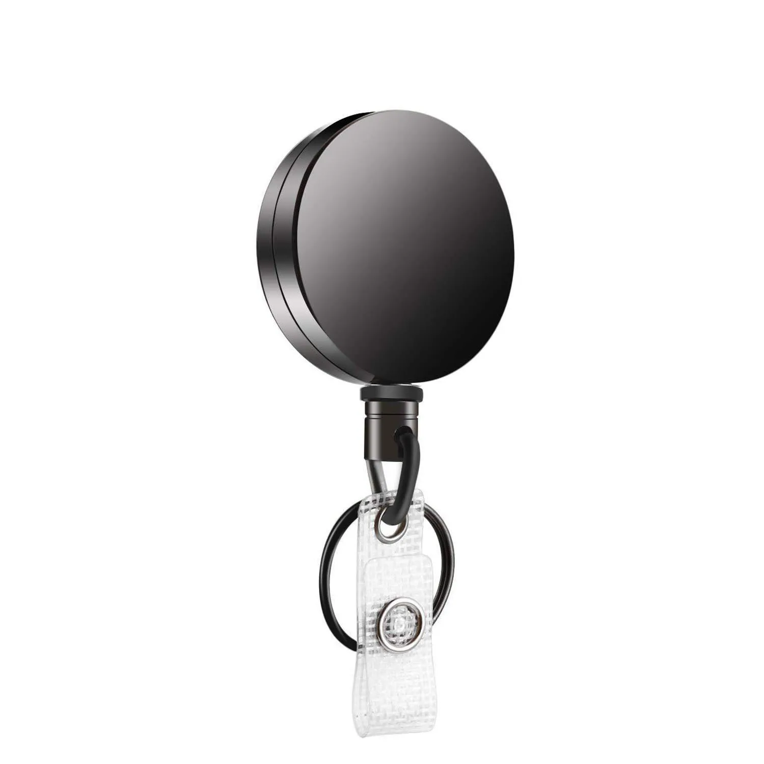 

Name Tag Card ID Lanyard Retractable Zinc Alloy Pull Badge Reel Key Ring Clips Badge Holder Clip Office Supplies