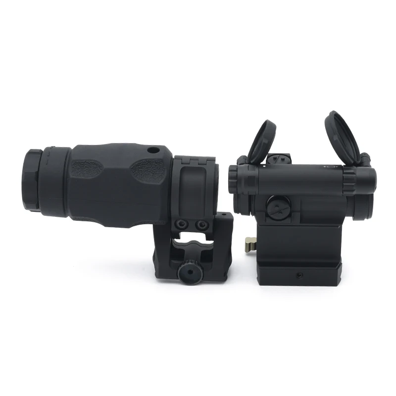 OPP Tactical Red Dot Sight M5 with 3XMAG Magnifier LRP and LEAP06 Mounts High Optical Centerline Combo