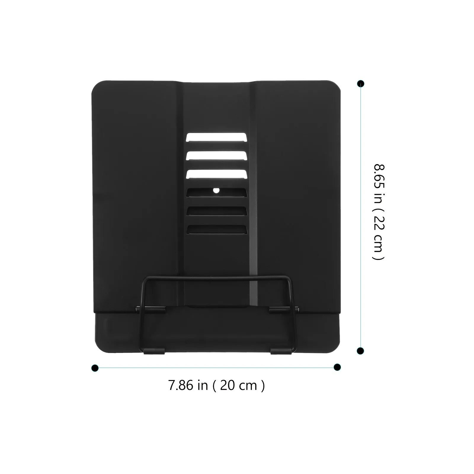 Metal Book Stand Adjustable Desktop Reading Rack for Books Magazines Newspapers Documents Laptops Piano Scores Students Learning
