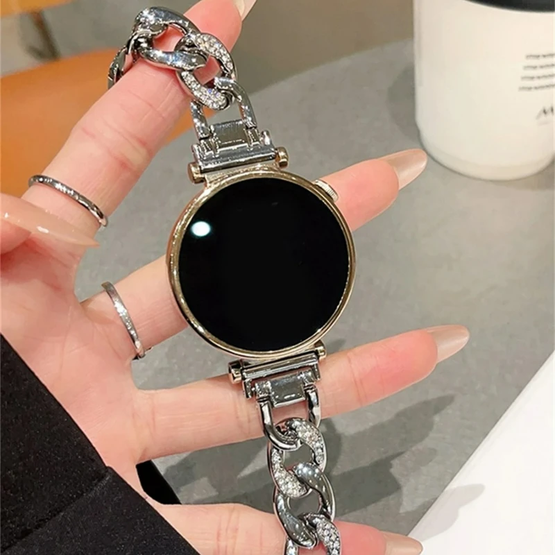 18 20 22mm Sparkling Diamond Stainless Steel Band for Huawei GT6 5 4 41mm 3Pro 43mm 46mm Metal Link Strap for Samsung Galaxy 7 6