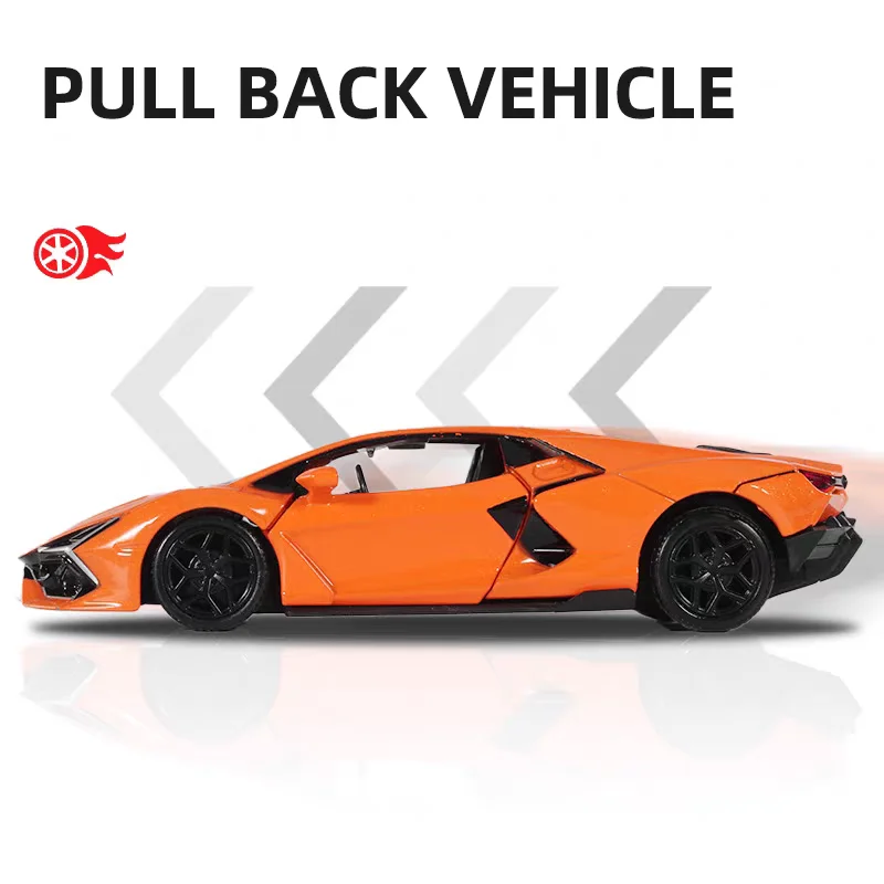Simulation Diecasts & Toy Vehicles Lamborghini Revuelto Supercar RMZ city 1:36 Alloy Collection Model Pull Back Car & Doors Open